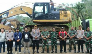 1 Unit Excavator Milik Pelaku PETI Diamankan Kapolres Madina Dan Dandim 0212/TS.