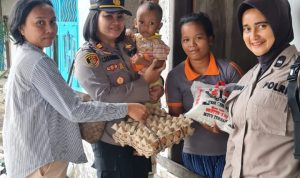 Polri Peduli, Kapolsek Medan Tuntungan Peduli Kepada Keluarga Stunting 
