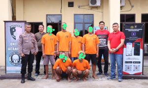 Enam Tersangka Penganiayaan Sadis Diringkus Polres Sergai