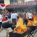 Satnarkoba Polresta Deli Serdang Musnahkan Narkoba