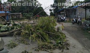 Tak Tahan Makan Abu, Warga Dusun V  Desa Tanjung Selamat Percut Sei Tuan Blokir Jln Psr I