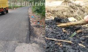 Proyek Hantu: Pengaspalan Jalan Di Desa Padangrie Simatahari Mudah Terkikis, Tipis.. Dikorek Sedikit Langsung Hancur