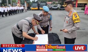 Kapolresta Deli Serdang Pimpin Sertijab Kabag Ops