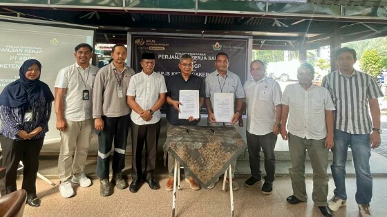 BPJS Ketenagakerjaan dan PT SMGP Teken Kesepakatan Lindungi Warga