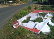 Suhu Politik Memanas , Sejumlah Baliho Calon Bupati Padang lawas di Rusak Otk