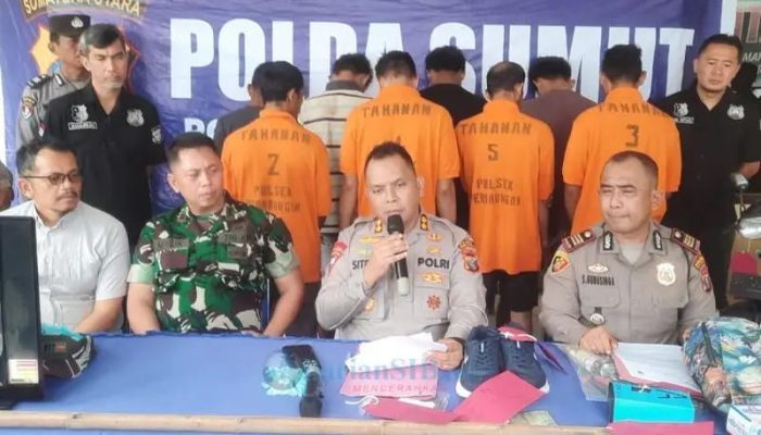 Kapolres Sergai Pimpin Konferensi Pers Terkait Kasus Curat Dan Curanmor 
