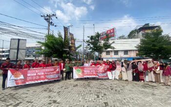 Laut Merah Putih di Jalanan Medan, Aksi Kader Muda Persis Sumut Sambut HUT RI ke-80