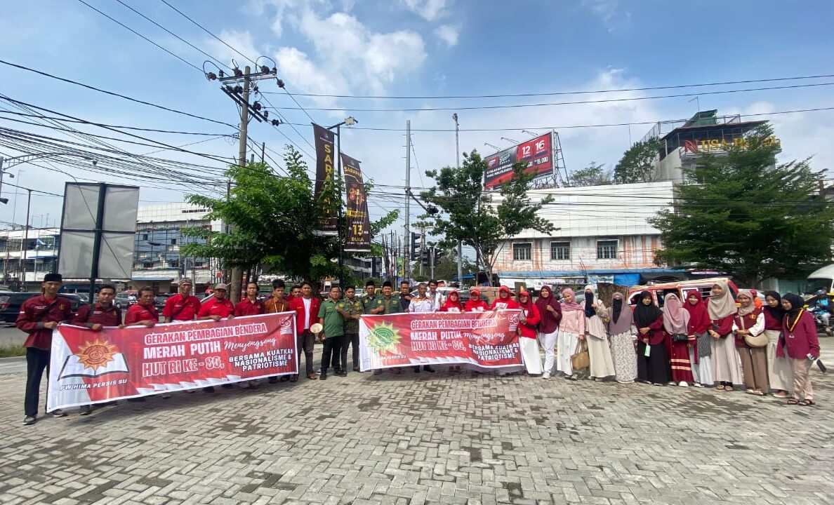 Laut Merah Putih di Jalanan Medan, Aksi Kader Muda Persis Sumut Sambut HUT RI ke-80