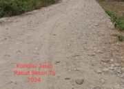 Rabat Beton Ta 2024 Milik Dinas Perkim Tapsel Mulai Hancur