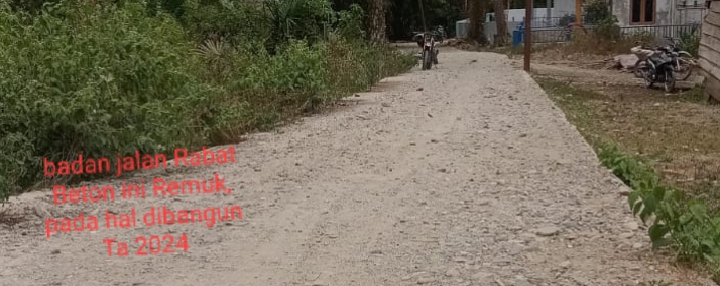 Diduga Proyek Rabat Beton Ta 2024 Di Lantosan Rogas Jadi Ajang Korupsi PPK Dan Penyedia