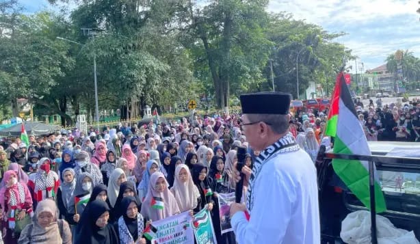 Aksi Akbar KNRP Sumut Tegaskan Tragedi Gaza Adalah Pelanggaran Kemanusiaan Berat
