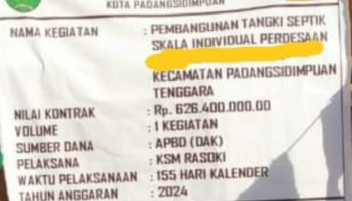LSM PAKAR Didesak Segera Laporkan Dugaan Korupsi Proyek DAK Sanitasi Ta 2024 Padangsidimpuan 