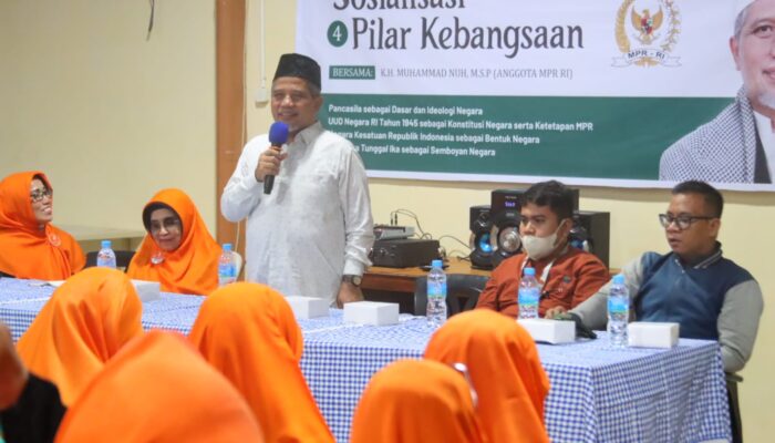 Sosialisasi 4 Pilar di Serdang Bedagai, Senator M.Nuh Apresiasi Gotong Royong Daerah Bantu Korban Bencana