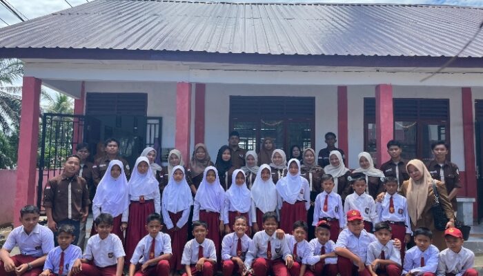 Perjuangan Mahasiswa ” Berbuah Manis ” Gedung SDN 311 Sampuran Ranto Baek Berdiri Lagi Pasca Terbakar 