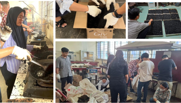 Solusi Ramah Lingkungan, Tim Sipil POLMED Sulap Limbah AC-WC Jadi Tambal Jalan