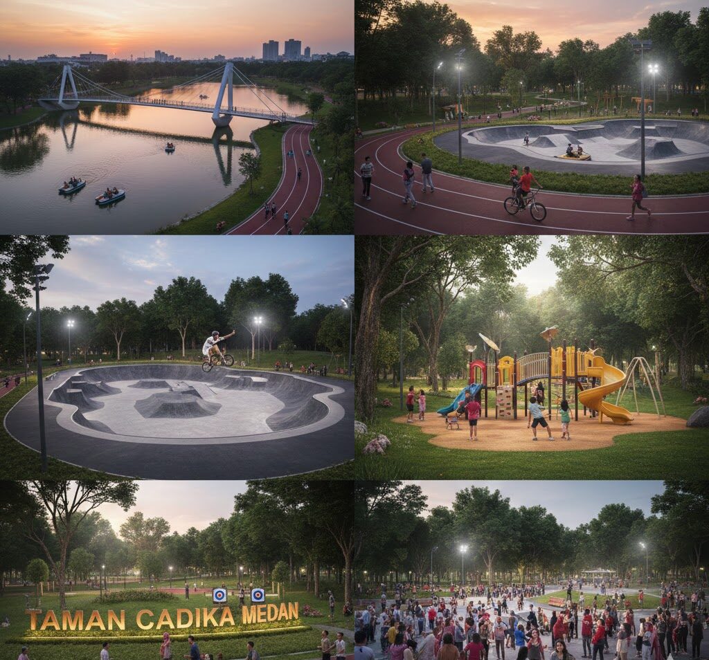 Warga Medan Serbu Taman Cadika untuk Olahraga & Santai, Fasilitas Kursi dan Gazebo Jadi Sorotan