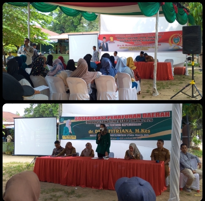 DPRD Sumut Fraksi Gerindra Dan PKB Sosialisasi Ranperda Tentang Kepemudaan Di Deli Serdang 