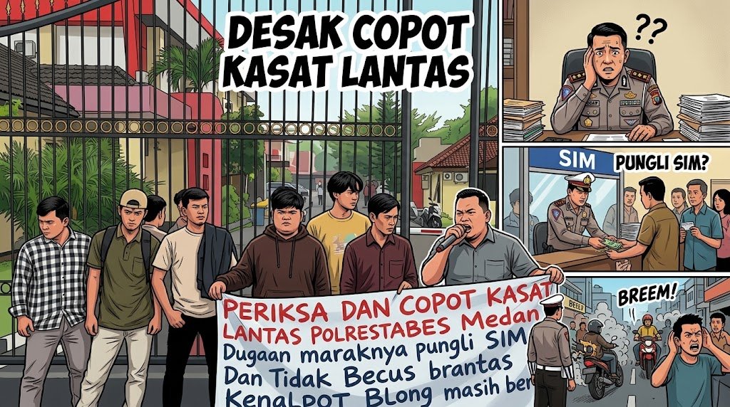 “Jangan Masuk Angin, Pak!” AMPK SU Gebrak Mapoldasu, Dugaan Pungli Satlantas Medan Ditagih Tuntas