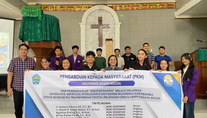 PKM Pemberdayaan “Simatah Daging” Melalui Pelatihan Generative Artificial Intelligence dan Sistem Multimedia Elektronika Untuk Mendukung Transformasi Digital Pelayanan Gereja GKPPD Padang Bulan, Kec. Medan Johor, Kota Medan, Provinsi Sumatera Utara