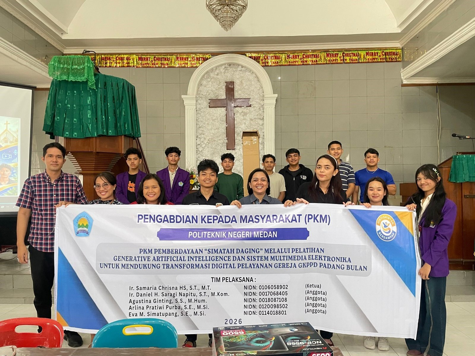  PKM Pemberdayaan “Simatah Daging” Melalui Pelatihan Generative Artificial Intelligence dan Sistem Multimedia Elektronika Untuk Mendukung Transformasi Digital Pelayanan Gereja GKPPD Padang Bulan, Kec. Medan Johor, Kota Medan, Provinsi Sumatera Utara