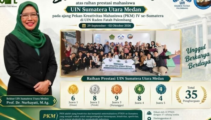Rektor UINSU Medan Apresiasi Prestasi Mahasiswa dan Tim PKM IV PTKIN se-Sumatera 2026